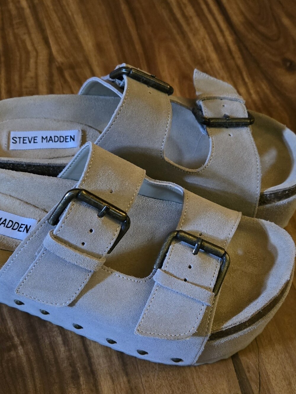 STEVE MADDEN KALI high Platform footbed sandals size 6 - Picture 2 of 5